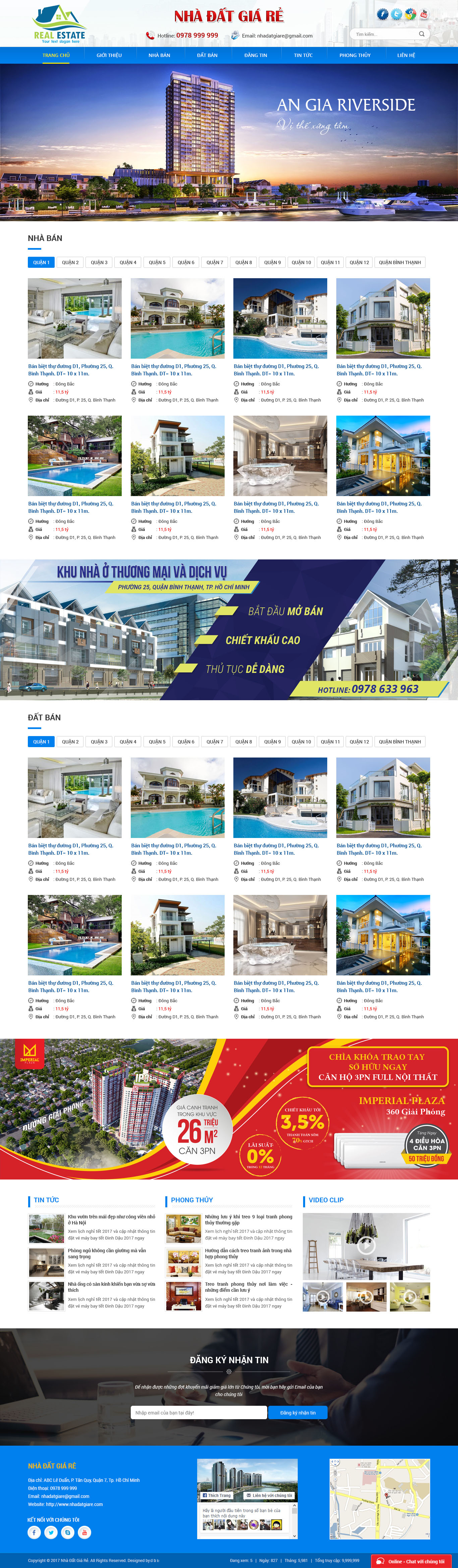 Mẫu Website bất động sản 13