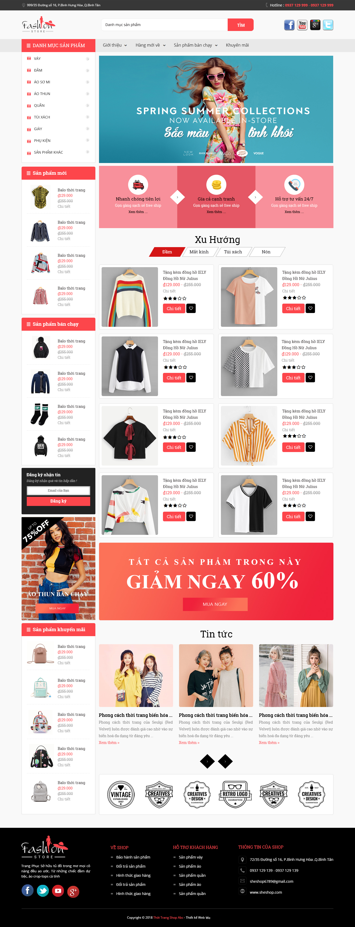 Mẫu Website Bán Hàng Thời Trang 38
