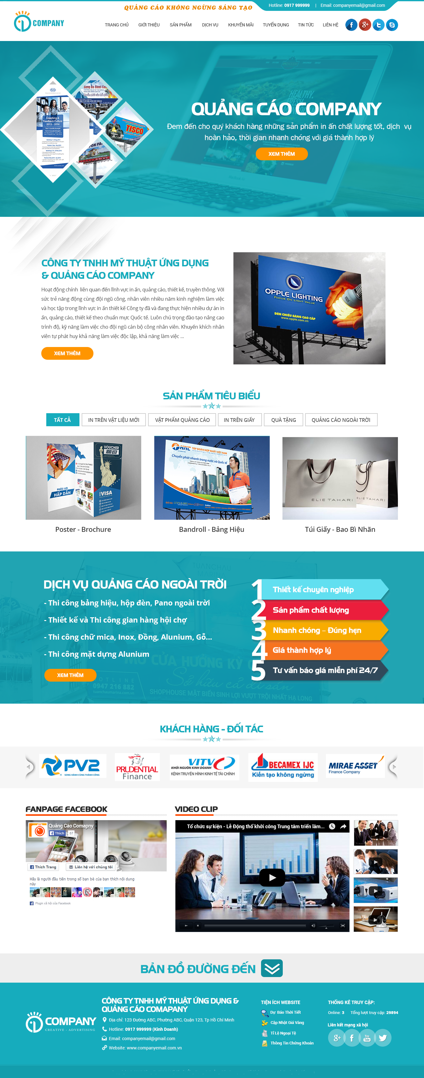 Mẫu website Quảng Cáo 09