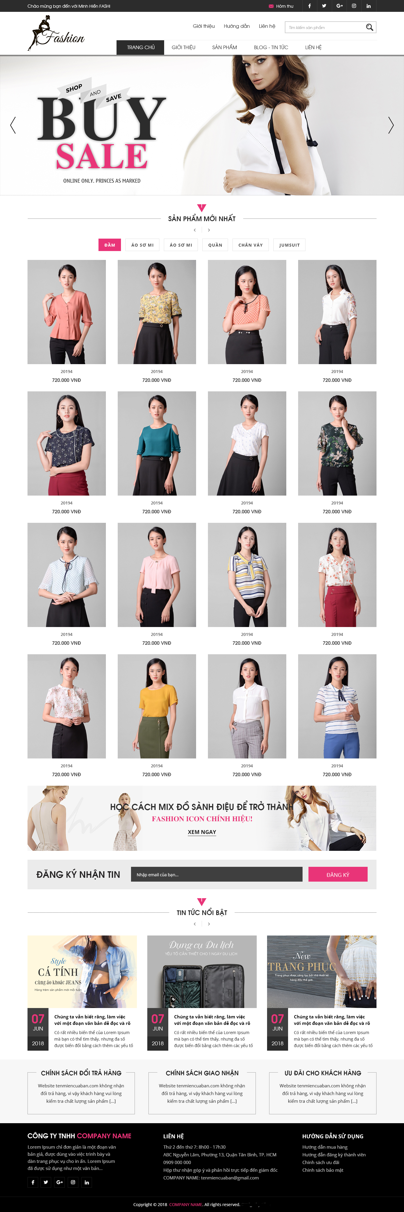 Mẫu Website Bán Hàng Thời Trang 36