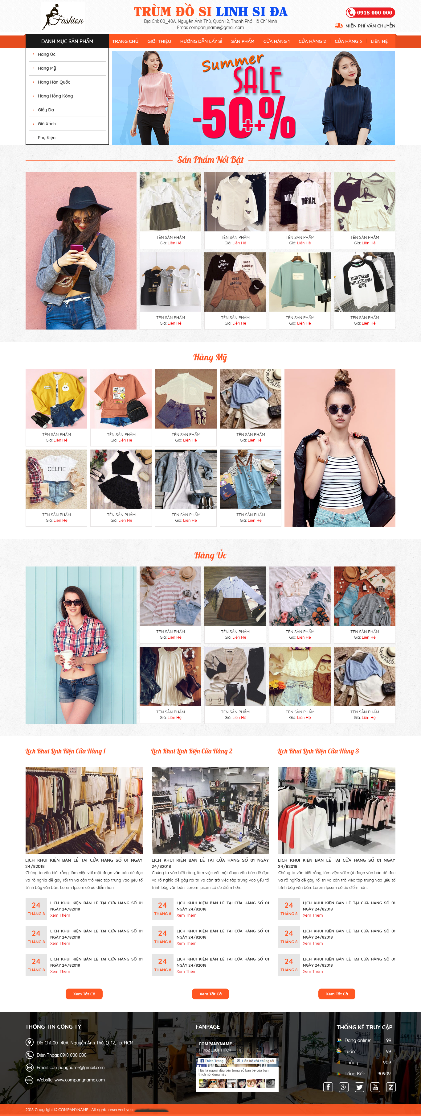 Mẫu Website Bán Hàng Thời Trang 20