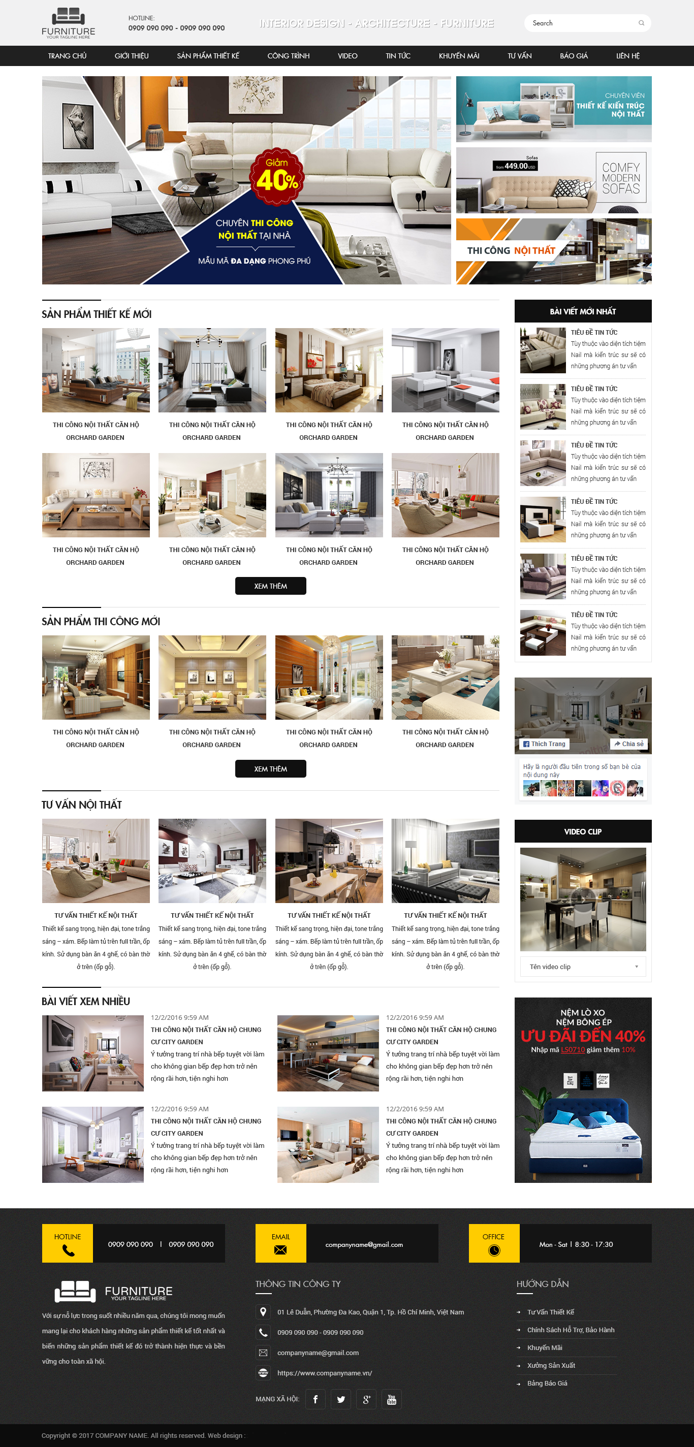 Mẫu Website thiết kế xây dựng 03