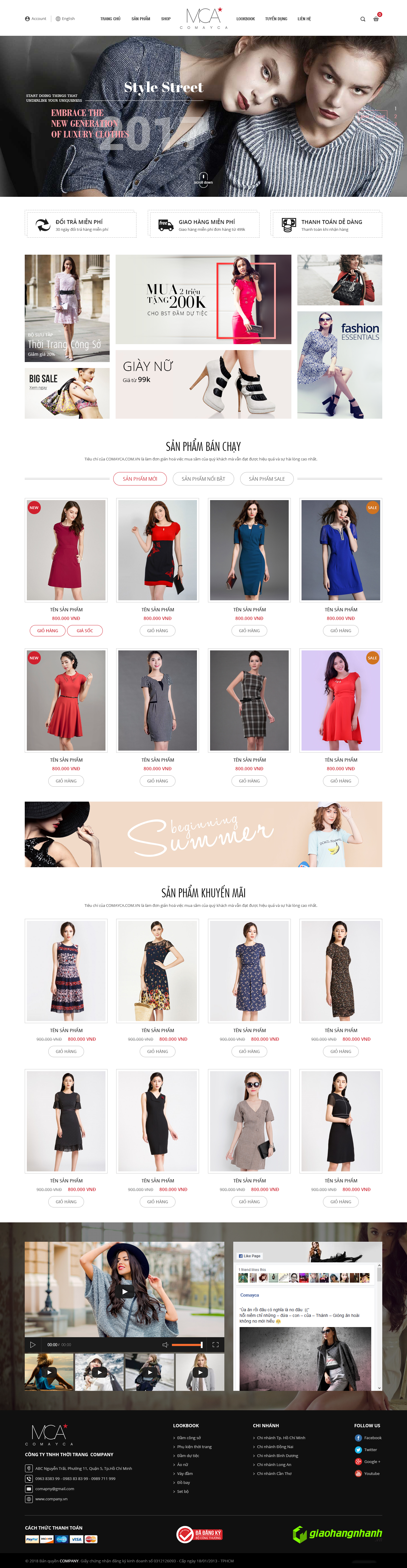 Mẫu Website Bán Hàng Thời Trang 24