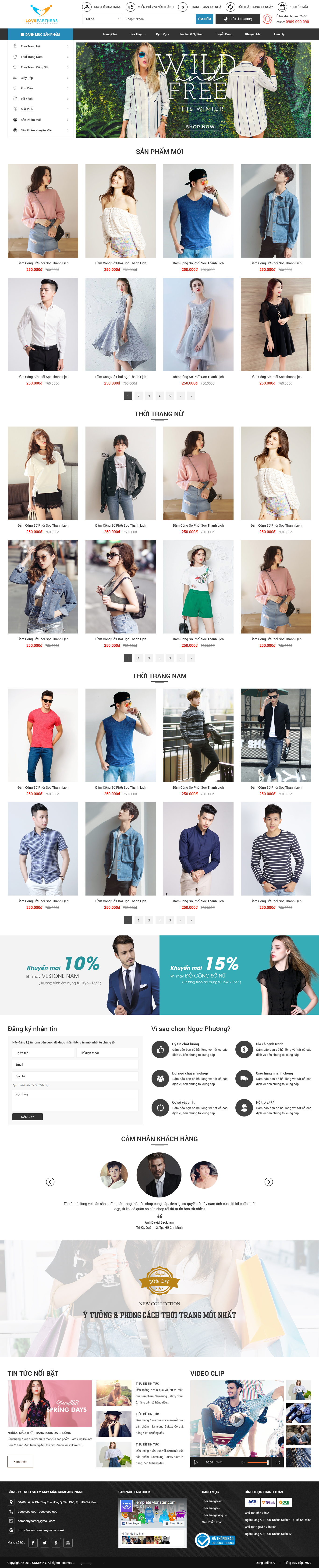 Mẫu Website Bán Hàng Thời Trang 12